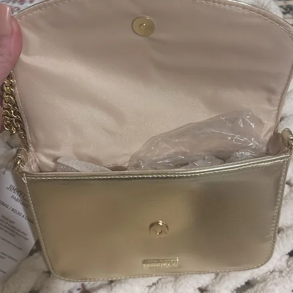 Sale!!!Charming Jimmy choo  Charlie Gold Crossbody Bag
Perfect for date night - Picture 4 of 5